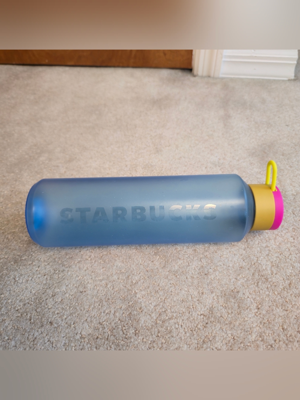 Starbucks 2023 Light Blue Soft Touch Tritan Plastic Water Bottle Tumbler